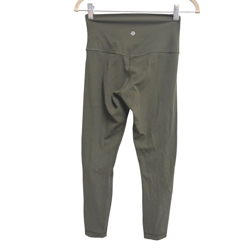 Lululemon Align Crop 23" Pant Dark Olive Leggings Yoga Nulu Size 6
